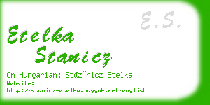 etelka stanicz business card